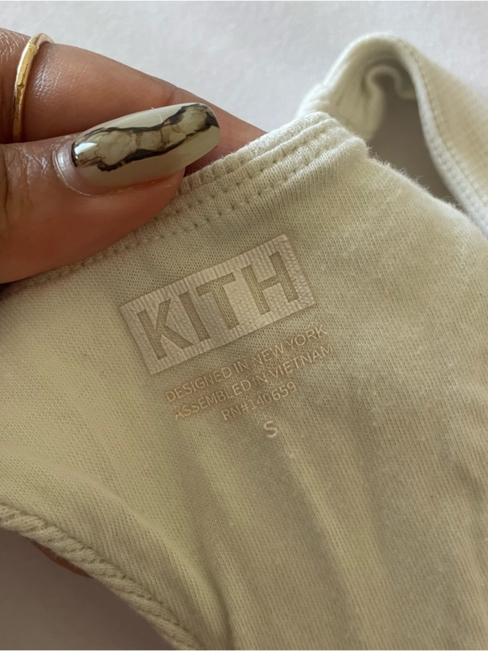 Keith White Ribbed Racerback Crop Top/ Sports Bra - Picture 6 of 6